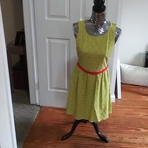 Art&Co lime green mini dress